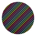 Rainbow Heart Pattern Print Round Blanket