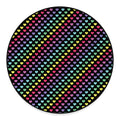 Rainbow Heart Pattern Print Round Floor Mat