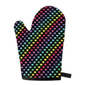 Rainbow Heart Pattern Print Single Oven Mitt