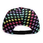 Rainbow Heart Pattern Print Snapback Cap