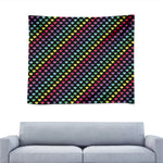Rainbow Heart Pattern Print Tapestry