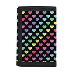 Rainbow Heart Pattern Print Trifold Wallet