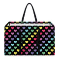 Rainbow Heart Pattern Print Utility Tote Bag