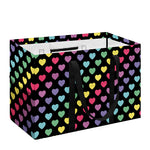 Rainbow Heart Pattern Print Utility Tote Bag