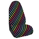 Rainbow Heart Pattern Print Waterproof Car Seat Cover