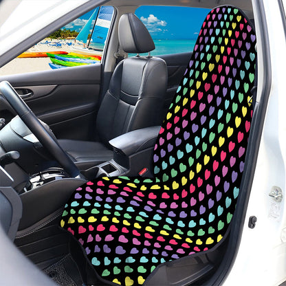 Rainbow Heart Pattern Print Waterproof Car Seat Cover
