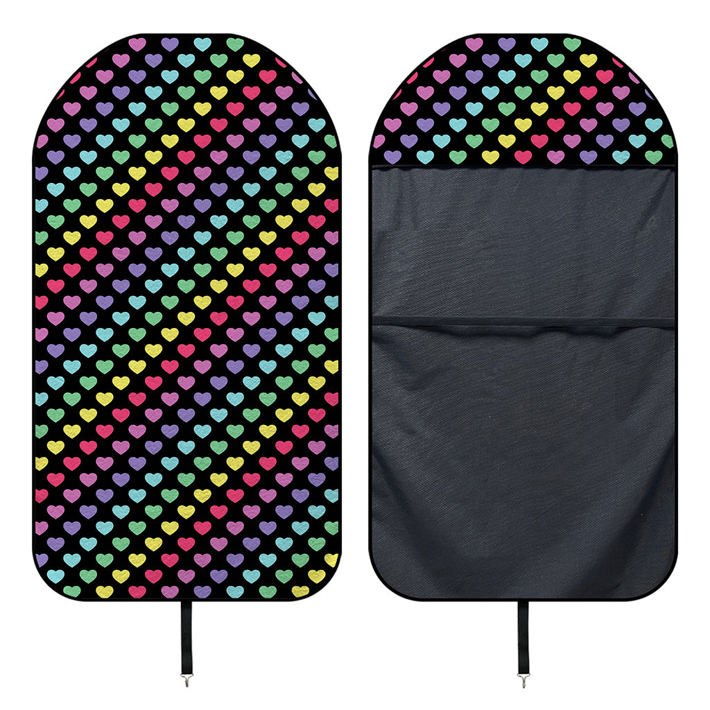 Rainbow Heart Pattern Print Waterproof Car Seat Cover