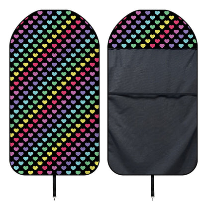 Rainbow Heart Pattern Print Waterproof Car Seat Cover