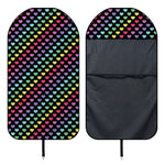 Rainbow Heart Pattern Print Waterproof Car Seat Cover