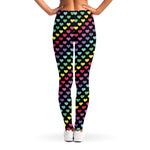 Rainbow Heart Pattern Print Women's Leggings