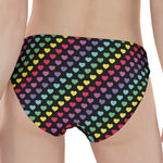 Rainbow Heart Pattern Print Women's Panties