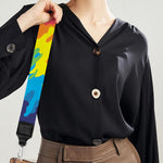 Rainbow Heart Tie Dye Print Bag Strap