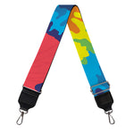 Rainbow Heart Tie Dye Print Bag Strap