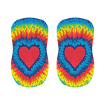 Rainbow Heart Tie Dye Print Bar Stool Covers