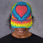 Rainbow Heart Tie Dye Print Baseball Cap