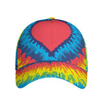 Rainbow Heart Tie Dye Print Baseball Cap
