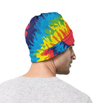 Rainbow Heart Tie Dye Print Beanie