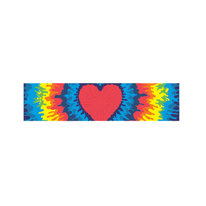 Rainbow Heart Tie Dye Print Bed Runner