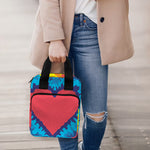 Rainbow Heart Tie Dye Print Bible Tote Bag