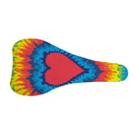 Rainbow Heart Tie Dye Print Bicycle Seat Cover