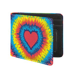 Rainbow Heart Tie Dye Print Bifold Wallet