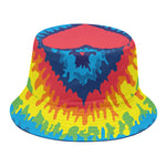 Rainbow Heart Tie Dye Print Bucket Hat