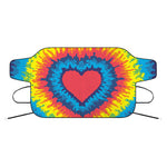 Rainbow Heart Tie Dye Print Car Windshield Snow Cover