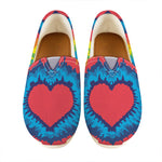 Rainbow Heart Tie Dye Print Casual Shoes