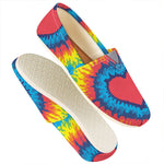 Rainbow Heart Tie Dye Print Casual Shoes