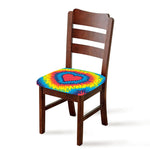 Rainbow Heart Tie Dye Print Chair Cushion Cover