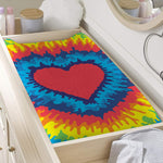 Rainbow Heart Tie Dye Print Changing Pad Cover