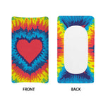 Rainbow Heart Tie Dye Print Changing Pad Cover