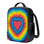 Rainbow Heart Tie Dye Print Crossbody Lunch Bag