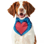 Rainbow Heart Tie Dye Print Dog Bandana