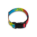 Rainbow Heart Tie Dye Print Dog Collar