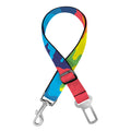 Rainbow Heart Tie Dye Print Dog Seat Belt