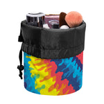 Rainbow Heart Tie Dye Print Drawstring Makeup Bag