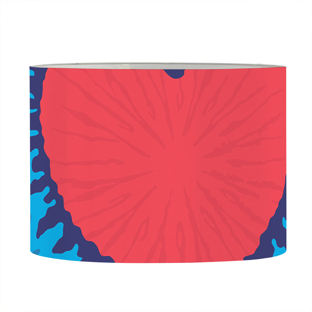 Rainbow Heart Tie Dye Print Drum Lamp Shade