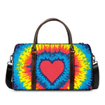 Rainbow Heart Tie Dye Print Duffle Bag
