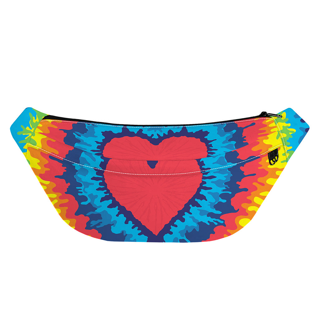 Rainbow Heart Tie Dye Print Fanny Pack