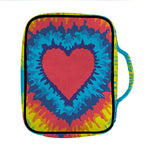 Rainbow Heart Tie Dye Print Front Pocket Bible Bag