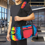 Rainbow Heart Tie Dye Print Gym Bag