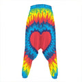 Rainbow Heart Tie Dye Print Hammer Pants
