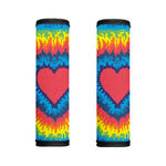 Rainbow Heart Tie Dye Print Handle Covers