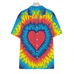 Rainbow Heart Tie Dye Print Hawaiian Shirt