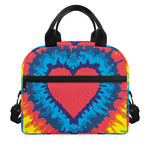 Rainbow Heart Tie Dye Print Insulated Lunch Bag