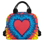 Rainbow Heart Tie Dye Print Insulated Lunch Bag