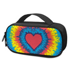 Rainbow Heart Tie Dye Print Insulin Cooler Travel Case