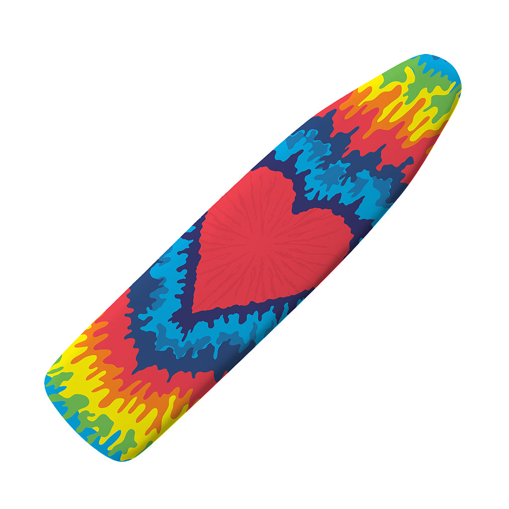 Rainbow Heart Tie Dye Print Ironing Board Cover