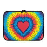 Rainbow Heart Tie Dye Print Laptop Sleeve